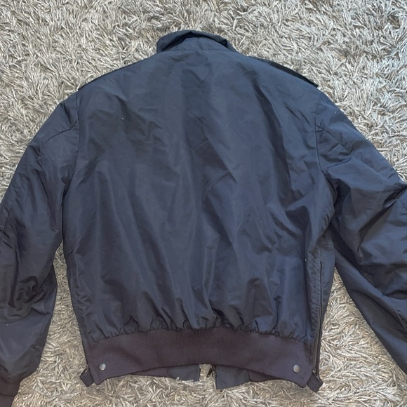 Fechheimer insulated navy blue zippered bomber jacket hoodie size large uniform - Picture 12 of 15
